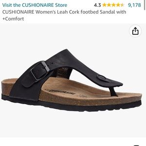 Cushionaire | leather strap cork sandal